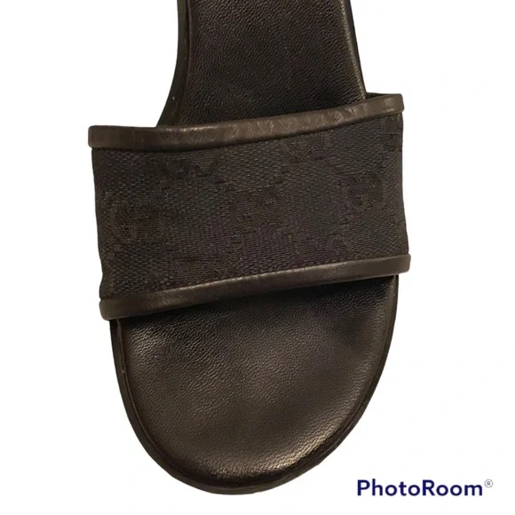 Y2K AUTH GUCCI TOM FORD MONOGRAM CANVAS OPEN TOE HIGH HEEL SANDALS ⭐️⭐️⭐️⭐️⭐️ - Picture 8 of 16